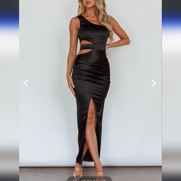 Here Comes The Sun Night Out One Shoulder Maxi Dress Sz XS - Picture 2 of 7